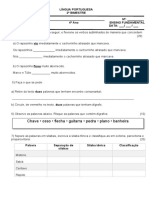 Teste de L.portuguesa 4º Ano - 2º Bim (Scribb2)