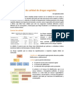 Control de Calidad de Drogas Vegetales