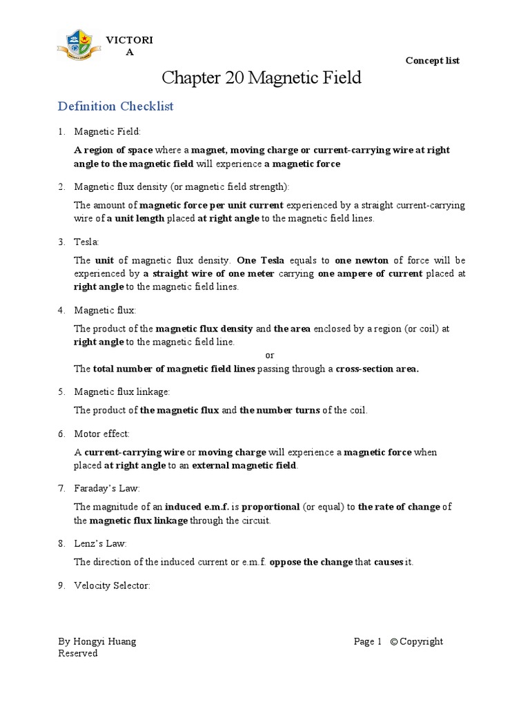 Chapter 20 Field Definition and Concept List PDF