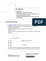 Chapter 10: Circles: Key Points and Concepts