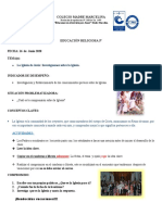 Plan de Clase Educación Religiosa, 2p. Grado 5