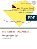 6 Ekotek - Laju Pengembalian