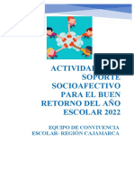 Actividades Socio Emocionales Tutoria