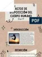 Actos de Disposición Del Cuerpo Humano