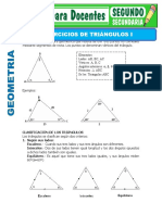 Ejercicios de Triangulos I para Segundo de Secundaria