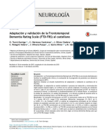 Neurología: Adaptación y Validación de La Frontotemporal Dementia Rating Scale (FTD-FRS) Al Castellano
