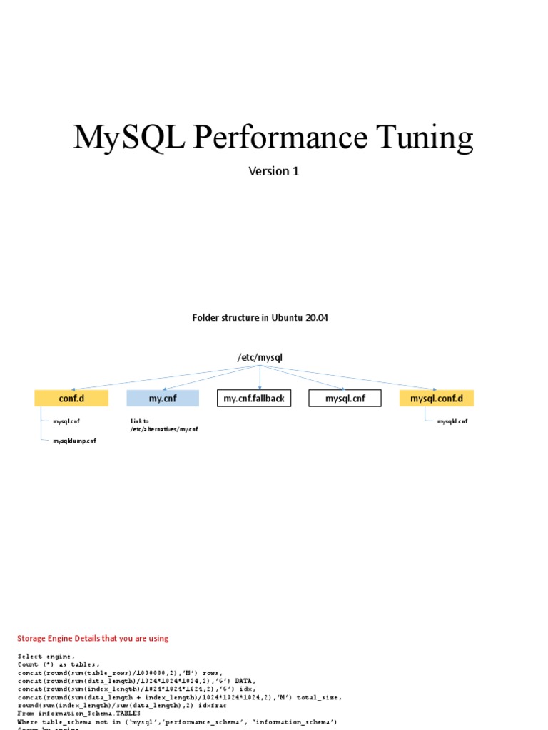 MySQL Performance Tuning | PDF | Cache (Computing) | Databases