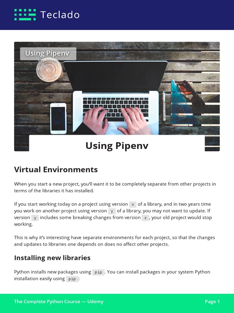 Using Pipenv | PDF | Library (Computing) | Python (Programming Language)