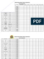 Forum Masyarakat Peduli Kematian Data Anggota: NO Nama Anggota Alamat RT RW Desa Tanggungan TGL TGL TGL TGL TGL TGL TGL