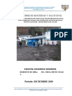 Informe de seguridad y salud en obra de mejoramiento de transitabilidad peatonal