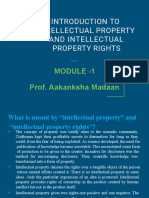 Introduction To Intellectual Property and Intellectual Property Rights