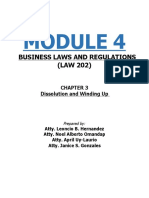Business Laws and Regulations (LAW 202) : Dissolution and Winding Up