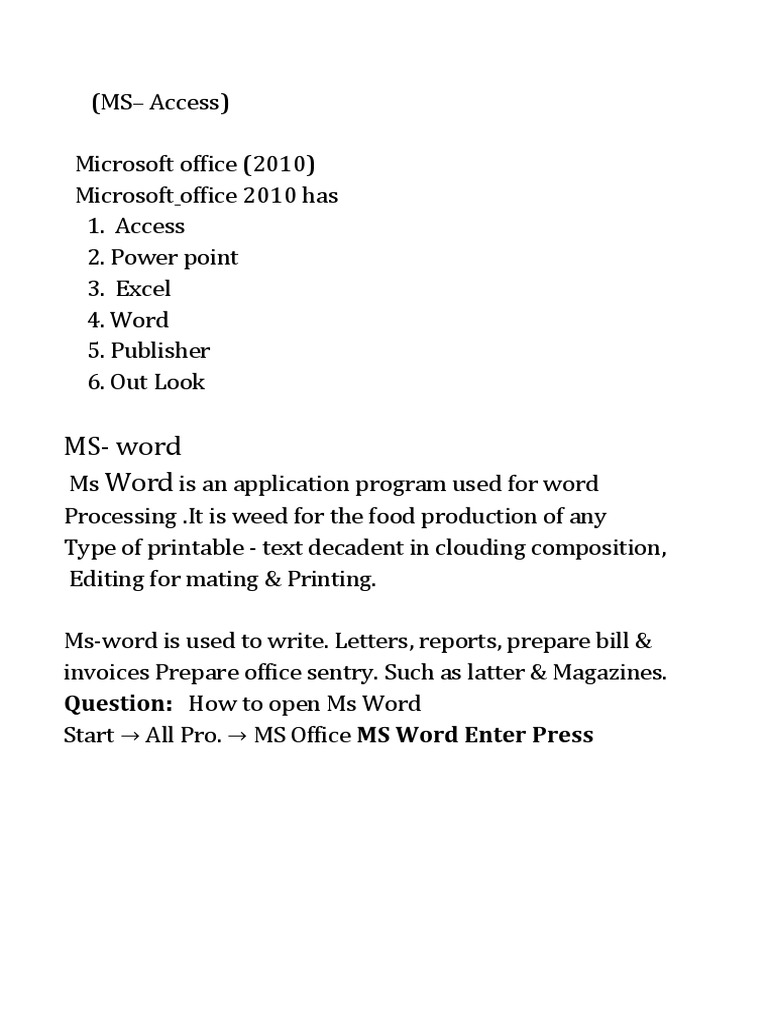 Ms word notes pdf microsoft word menu computing 