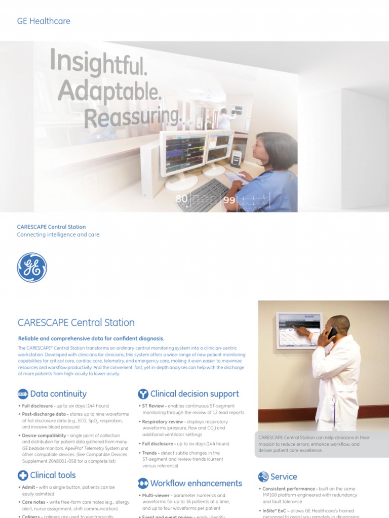 Carescape Central Station (CSCS) Brochure PDF Monitoring