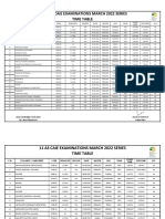 CAIE IGCSE, AS & A Level Exam Time Table March 2022