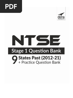 Disha NTSE Stage 1 QB 3000+ Questions 5th Edition | PDF