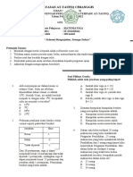 Soal Ujian Sekolah MTK