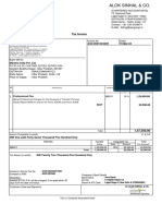 Tax Invoice for Professional Fees