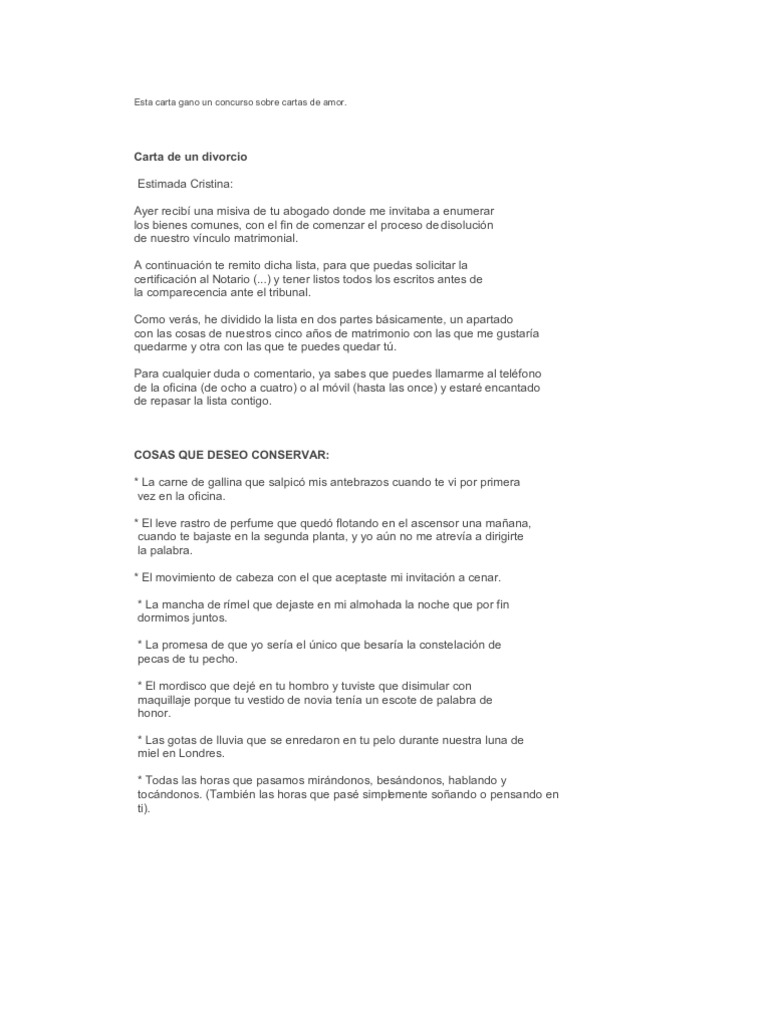 Carta Divorcio PDF