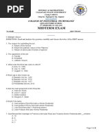 Midterm Exam: NAME - SECTION