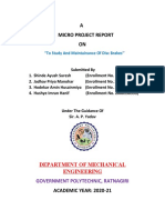 A Micro Project Report ON: Department OF Mechanical Engineering