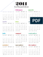 2011 Calendar