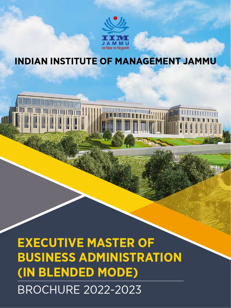 Executive Master of Business Administration (In Blended Mode) | PDF ...