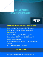 Crystal Structure and Plastic Deformation Basics