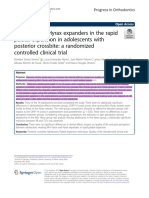 Mini Hyrax Vs Hyrax Expanders in The Rapid Palatal Expansion in Adolescents With Posterior Crossbite: A Randomized Controlled Clinical Trial