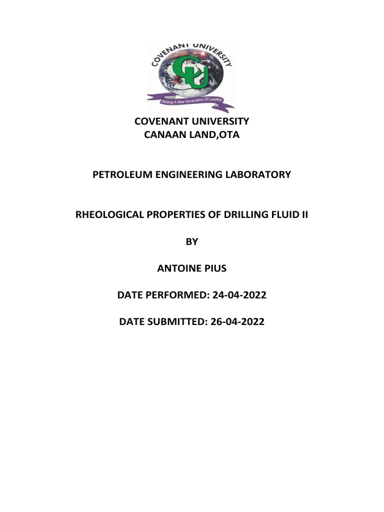 Rheological Properties of Drilling Fluid | PDF | Shear Stress | Rheology