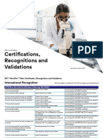 Certifications, Recognitions and Validations: 3M Food Safety