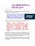 Alerta Profetica Sivan 5771