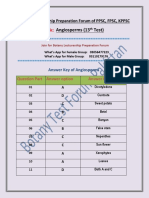 Answer Key of Angiosperms