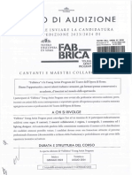 Bando Fabbrica YAP 2023 - 2024 - Cantanti e Maestri Collaboratori - Ita