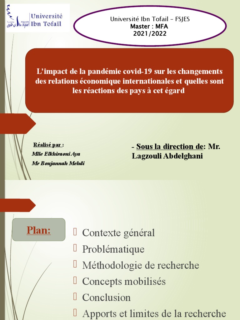 Impact du Covid-19 sur l'économie mondiale | PDF | Sciences de la santé ...
