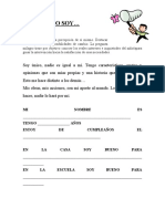 Yo Soy : MI Nombre ES TENGO - AÑOS Estoy DE Cumpleaños EL