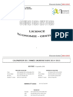 Licence Economie-Gestion - 2014-2015 Octobre 2014