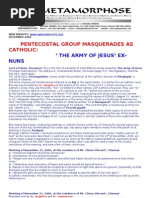 Army of Jesus Pentecostals Masquerade As Catholic Nuns