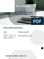 Six Group Language Assesment and Evaluation - Testing Reading and Listening