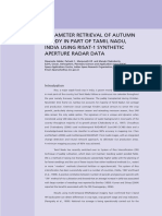 Parameter Retrieval of Autumn Paddy in Part of Tamil Nadu, India Using Risat-1 Synthetic Aperture Radar Data