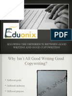 Knowing The Difference Between Good Writing and Good Copywriting