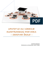 Uputstvo Za Vođenje Elektronskog Dnevnika - Osnovne Škole