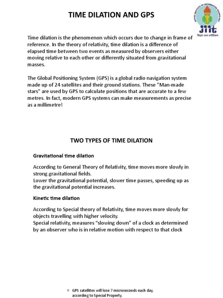 Time Dilation and Gps PDF