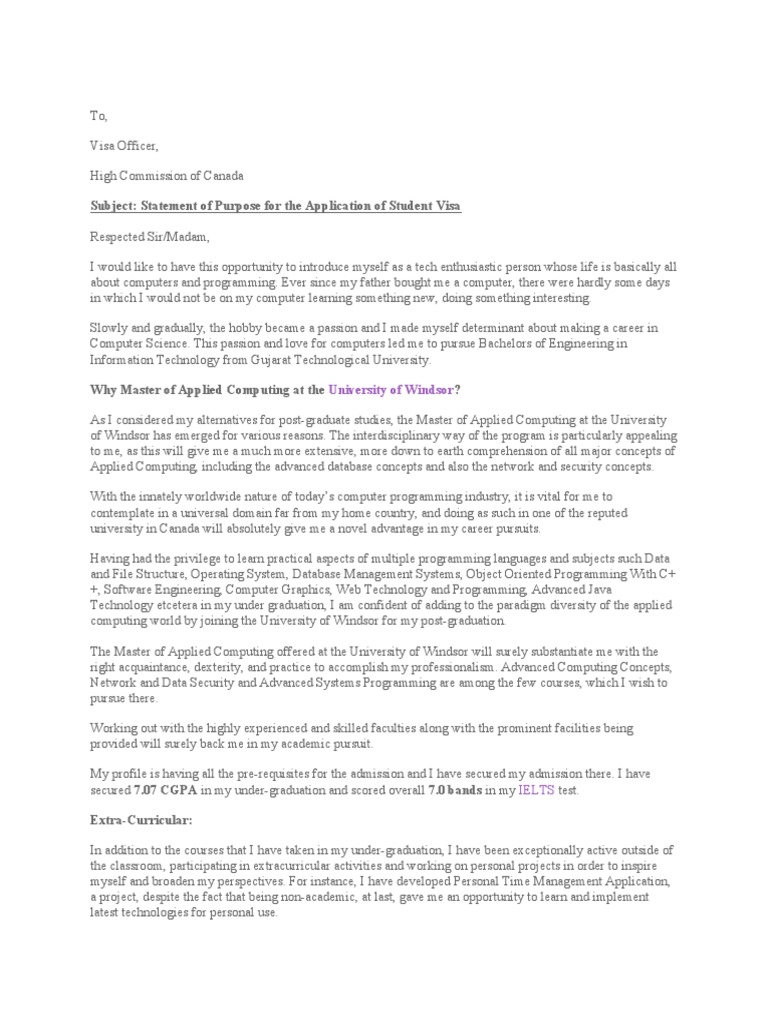 SOP Sample Download Free PDF Early Childhood Education Computing