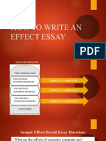 How To Write Effect Essays
