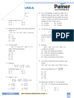 Álgebra - Reg 6 - Ecuación de 1.er y 2.do Grado - Tarea