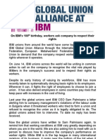 Global Union Alliance at IBM Press Release