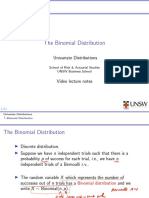 The Binomial Distribution: Univariate Distributions