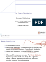 The Pareto Distribution: Univariate Distributions