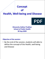 Concept of Health, Well-Being and Disease - 2021
